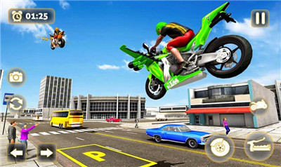 飞行摩托车出租车驾驶游戏加强版下载